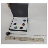 Sterling necklace with interchangeable stones.