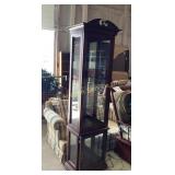 Lighted maple style China cabinet with glass