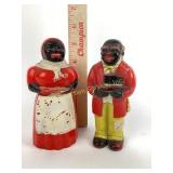 Black Americana salt and pepper shakers large