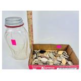 Arrowheads various sizes, types and colors. Round