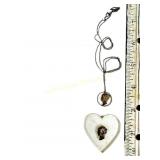 Lucite pendant & necklace made from silver