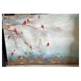 60x40 mixed medium cardinals and branches,