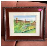 Frame Print of Hampshire garden England, June