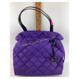 Michael Kors, quilted purple drawstring, tote new