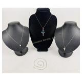 (4) sterling necklaces. Total weight inclusive of