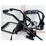 Two bike racks for hatchback car.