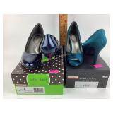 Adriana, Papel shoes, deep turquoise LUX satin