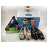 Franco Sarto black Patton, leather loafers soles