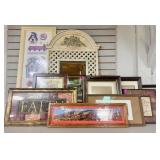 Plastic white lattice, decorative mirror.