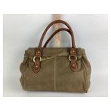 Coldwater Creek, essential zipper satchel brown.