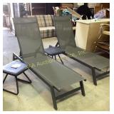 2 chaise mesh lounge outdoor chairs manual