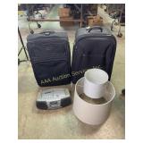 Black Samsonite suitcase with 360 wheels