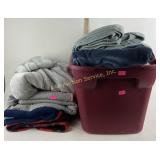 Gray quilted throw size unknown a gray soft