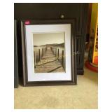 Black Matted frames, black-and-white photograph
