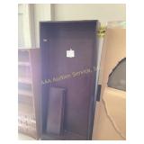 Solid wood, five shelf bookshelf, dark wood. Hale