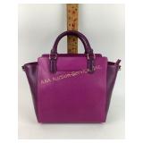 Morgan Satchel in Plum leather, Vera Bradley
