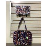 Vera Bradley nautical themed navy blue handbag,