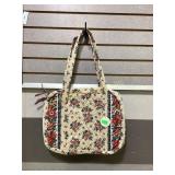 Vera Bradley, white flowery pattern handbag. Very