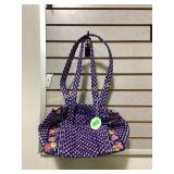 Vera Bradley, blue flowery themed handbag, very