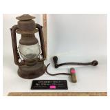 Pulls leader large number 2 fount lantern. Metal