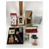 Anne Kline gold tone watch. 626 blue Brown watch.