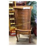 Wooden jewelry 7 drawers 2 side doors open for