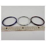 (3) Chinese cloisonne bangle bracelets