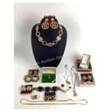 Costume jewelry earrings, necklaces, bracelets