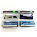 (4) pen sets Cross, Fisher