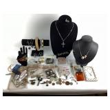 Costume jewelry necklaces, bracelets, cuff links,