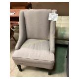 Light Gray linen upholstered chair, very good