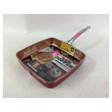 Copper infused ceramic red copper square dance