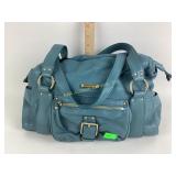 Blue Michael Kors leather hand bag very good