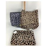 Three cloth fabric handbags, very good c