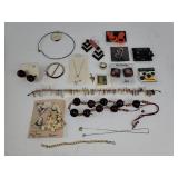 Costume jewelry necklaces, pendants, earrings