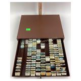 Bulova Metal single drawer case containing  watch