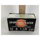 12 gauge sporting tracer cartridges eight shot,