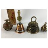Two elephant claw brass bells. Leo brass bell.