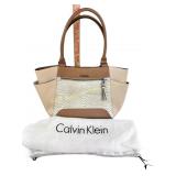 Calvin Klein Tote Bag w/Duster. Like New