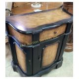 Two tone painted venetian style cabinet with one