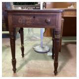 Wooden single drawer side table needs