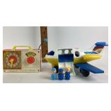 Fisher, price airplane with pilot and stewardess.