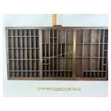 Wooden stamp drawer.