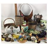 Wire chicken egg basket. Chicken nesting boxes.