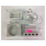 Enamel bathroom. Fixtures, tooth brush holder,