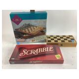 Scrabble board game new in box. Seven in one game