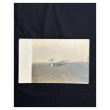 Antique RP Postcard unidentified airplane crash
