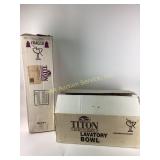 Titon Industries lavatory bowl and pedestal in