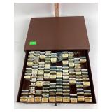 Bulova watch parts within single metal drawer and