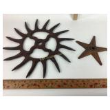 Cast iron barn Star and similar sun
